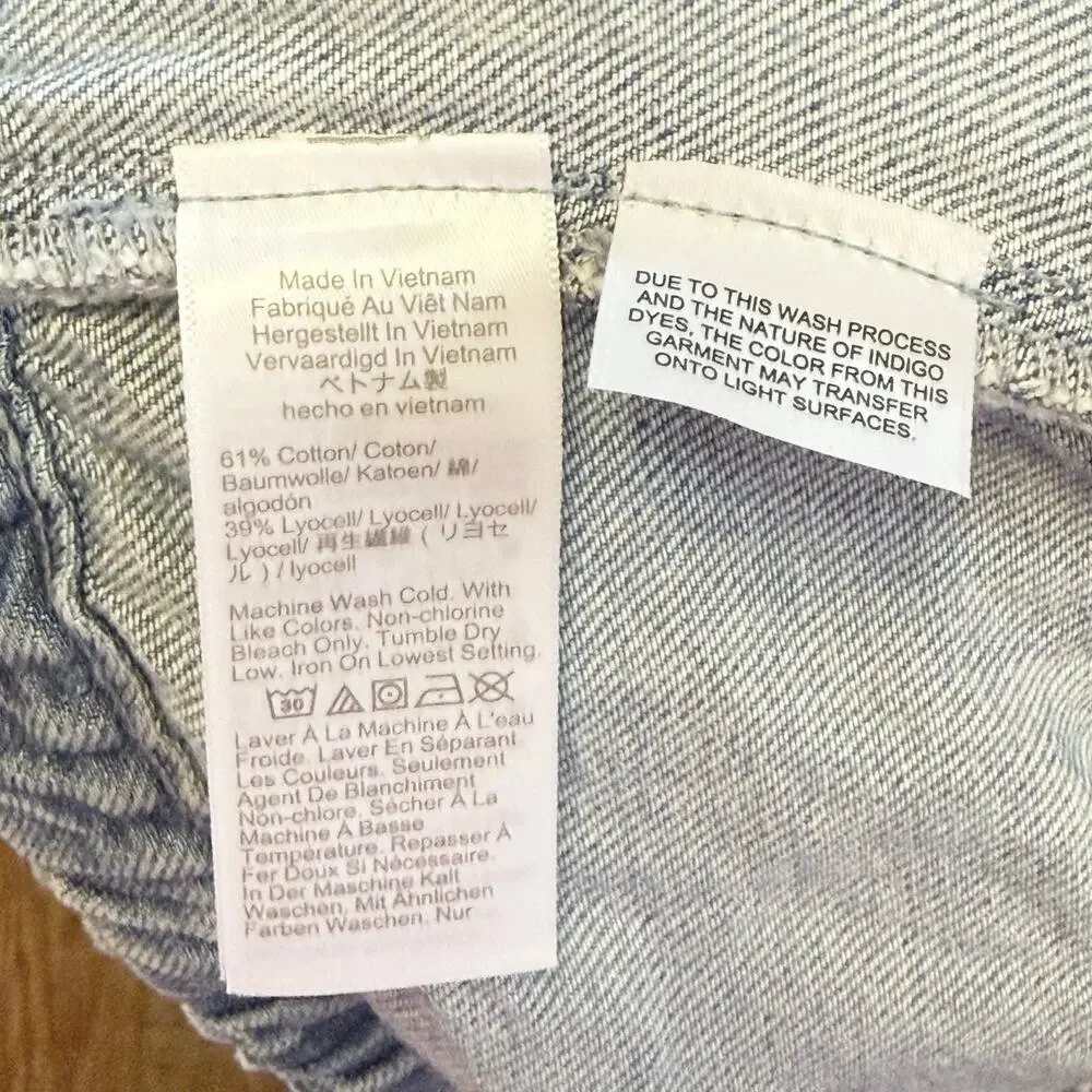 Madewell Tall Pull-On Track Pants in Airy Denim Faded Horizon Wash Size TM